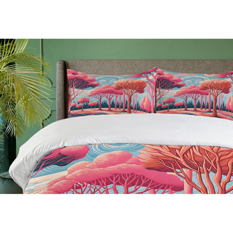 Trees Duvet Cover, Queen Duvet Cover + 2 Standard Shams