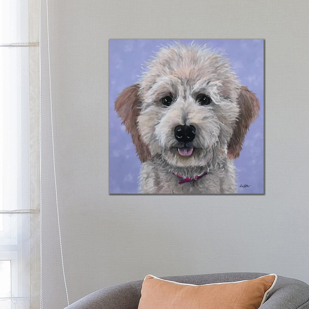 Rosie The Goldendoodle - Wrapped Canvas Print