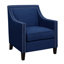 Fauteuil et repose-pieds bleu Pickery House Furnishings-994322404
