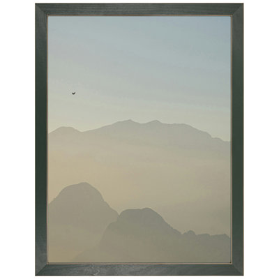 10x12 Picture Frame Green Clean Cut  , 1.25 Inch Wood Moulding , Includes Glass and Backing , Wall Display Frame for Art, Posters, or Photos 