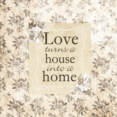 Home Love Roses - Wrapped Canvas Print