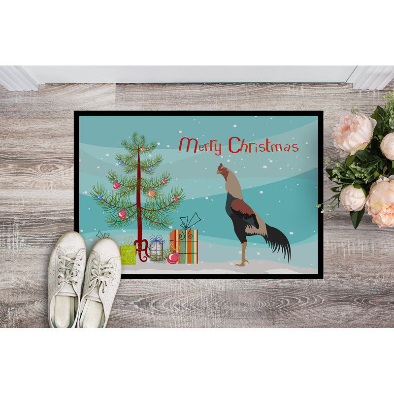 Non-Slip Christmas Outdoor Doormat, Rectangle 1'6" x 2'3"