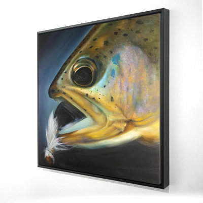 " Golden Trout With Fly Fishing Flie "