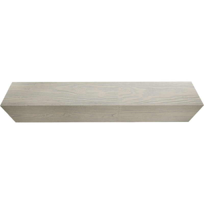Poutre de plafond à 3 côtés en faux bois Endurathane sablé (poutre en U), H 4 po x l 6 po, Bois flottant, 24 pi L