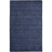 Latitude Run® Effiom Hand-Hooked Midnight/Plum Area Rug Rug Size