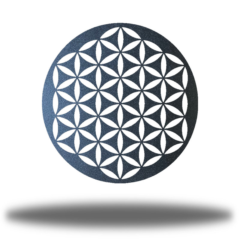 Décoration murale Infinity Mandala, H 12 po x l 12 po x P 0,0625 po, Noir