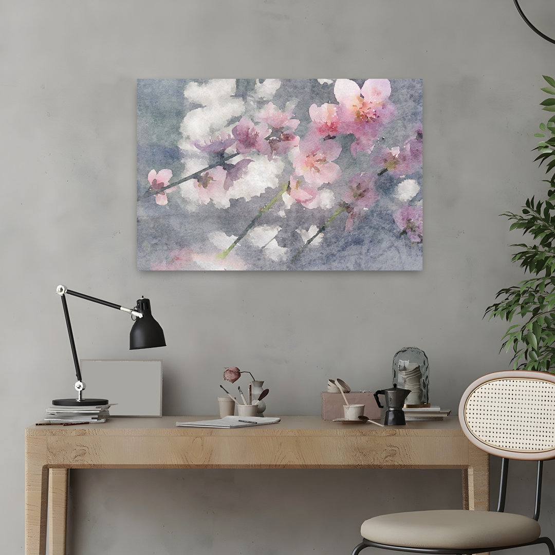 Peach Flowers by Irena - Wrapped Canvas Print