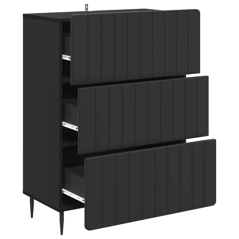 Accent Chest, Black, 92cm H x 66cm W x 34.5cm D