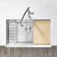 Quatrus Ergon 33" L x 20.5'' W Single Bowl Stainless Steel Farmhouse Sink with Cutting Board