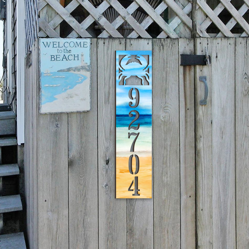 Plaque d'adresse crabe 1 ligne, Oui