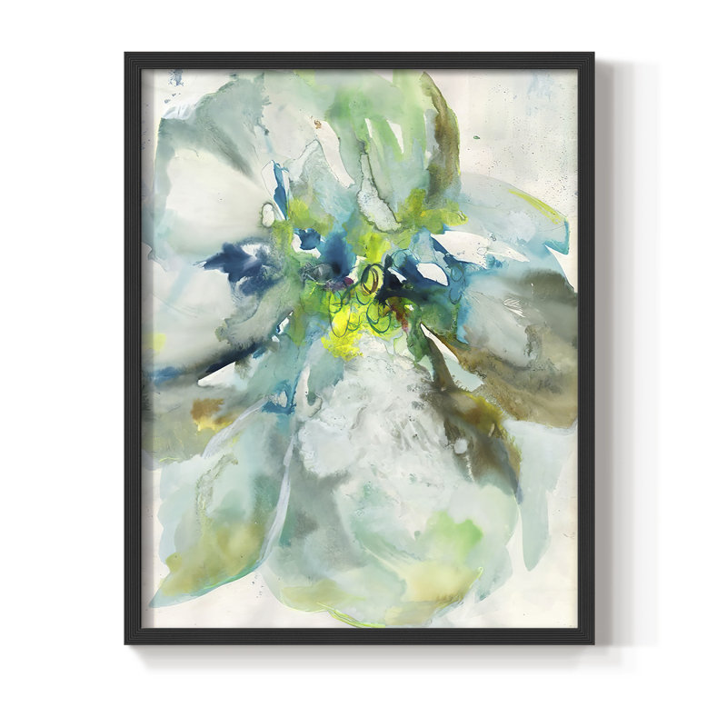 Peut-être Petunias I, reproduction encadrée - bois massif, Noir, H 28 po x l 22 po