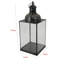 Lanterne Laila, métal noir, panneaux de verre, base carrée, hauteur de 20 pouces-125136656