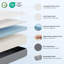 Matelas pliable en trois de 10 cm (4 po) pour lit queen, en mousse mémoire de taille moyenne.-228789832