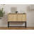Modern Console Table, Sapphire Color, 35.4 x 27.6 x 13.4 inches | 100% Melamine Coated Particle Board, Thickness: 0.7 inches | Sleek Industrial Design, Perfect for Living Room & Entryway, Stylish & Durable-1626921615