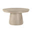 Table de salle à manger transitionnelle ronde à piédestal cylindrique