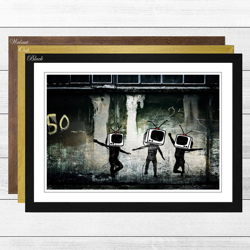 Banksy - Single Picture Frame Print, Black