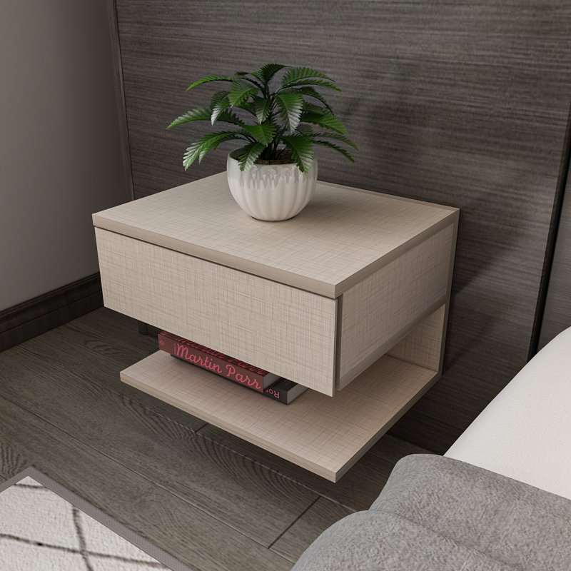 Juliette 45cm W Bedside Table, Beige