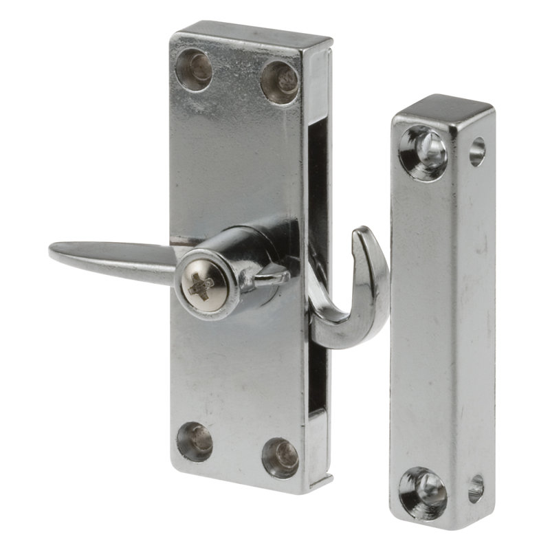 Chrome Screen Door Latch and Keeper (Single Pack), Chrome