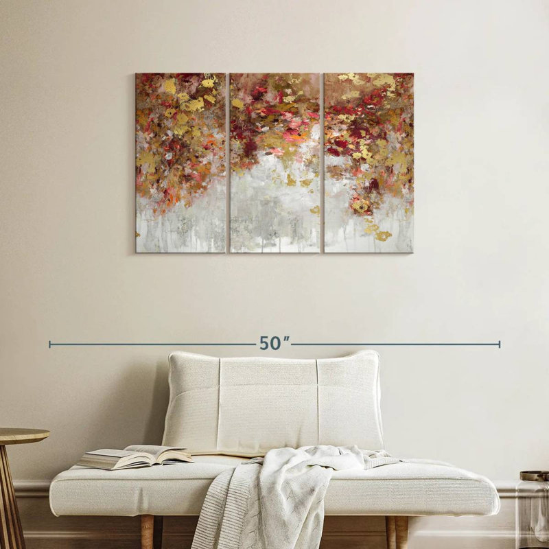 Avery Charmed Red And Gold, 24" H x 38" W