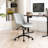 Armless Swivel Office Chair Faux Leather Upholstered Waterproof Desk Chair Ergonomic Adjustable Computer Chair-1106344810