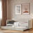 Upholstered Daybed With Trundle And Wood Slat-1188589977