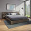 Chambre à coucher moderne Kaphan - Lit plateforme avec tête de lit et tables de chevet (2) - Assemblage facile, aucun sommier requis-60439304-37111037