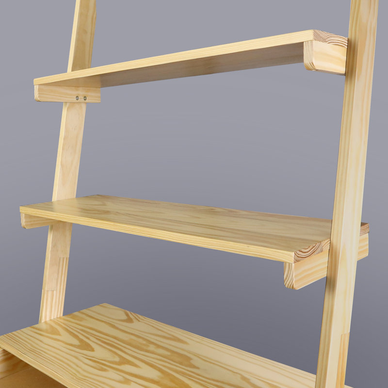 Bureau autoportant en bois massif Burrier, Naturel