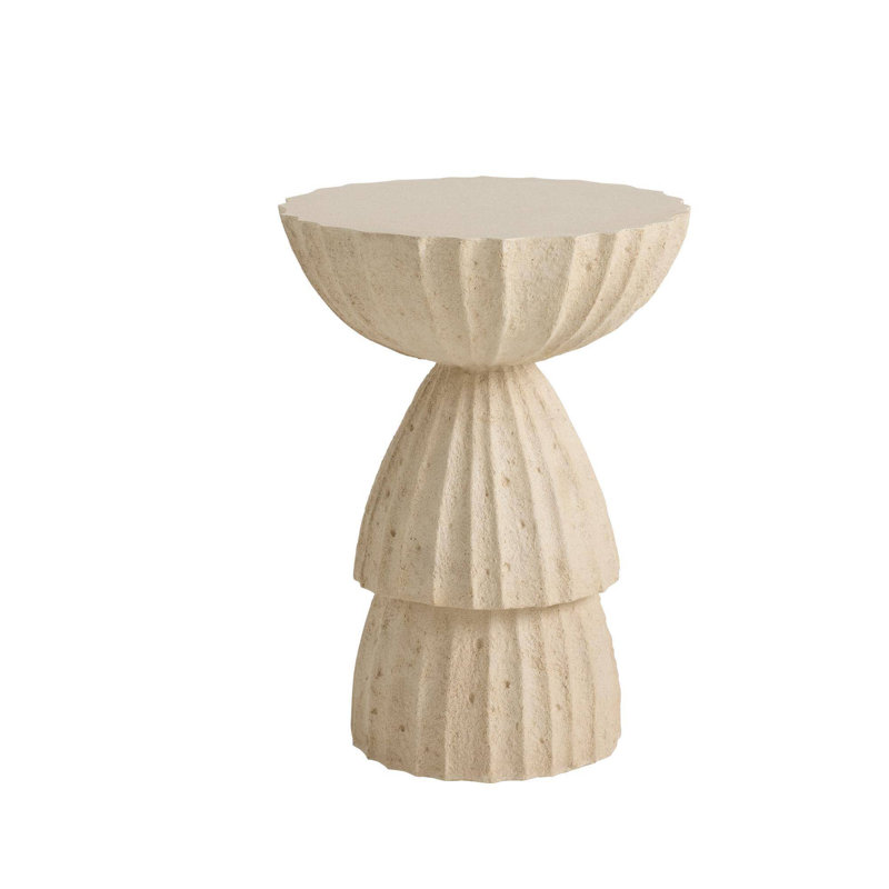 Nereo Chiseled Concrete Outdoor Accent Table