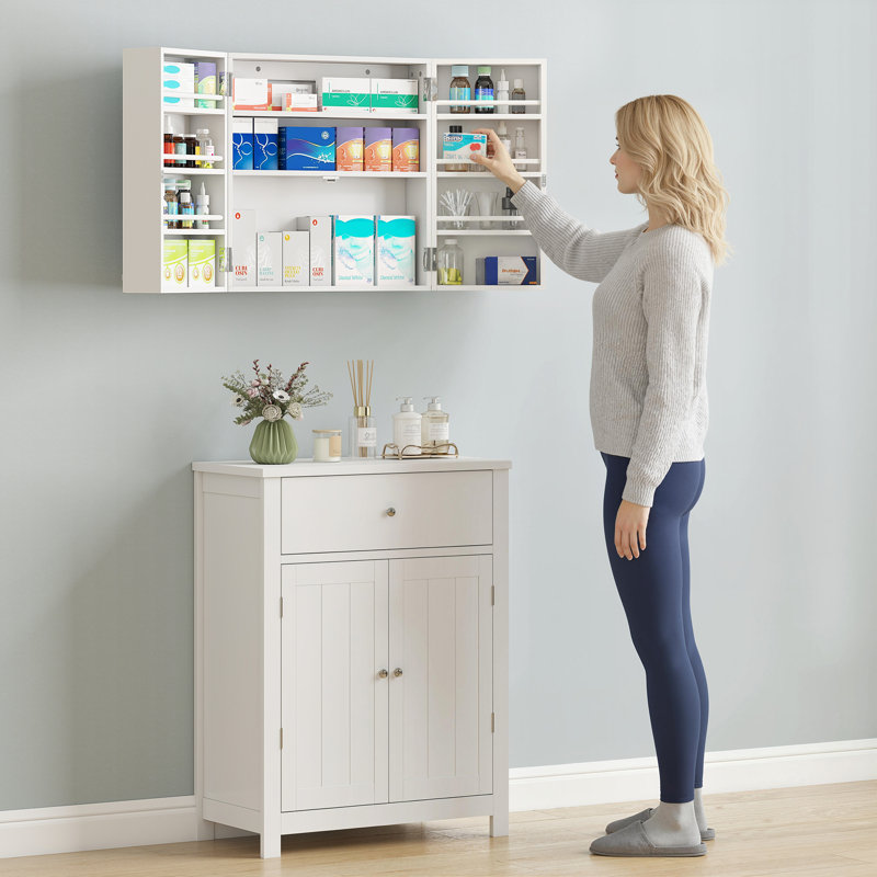 Armoire à pharmacie murale avec portes doubles pour la cuisine et la salle de bain