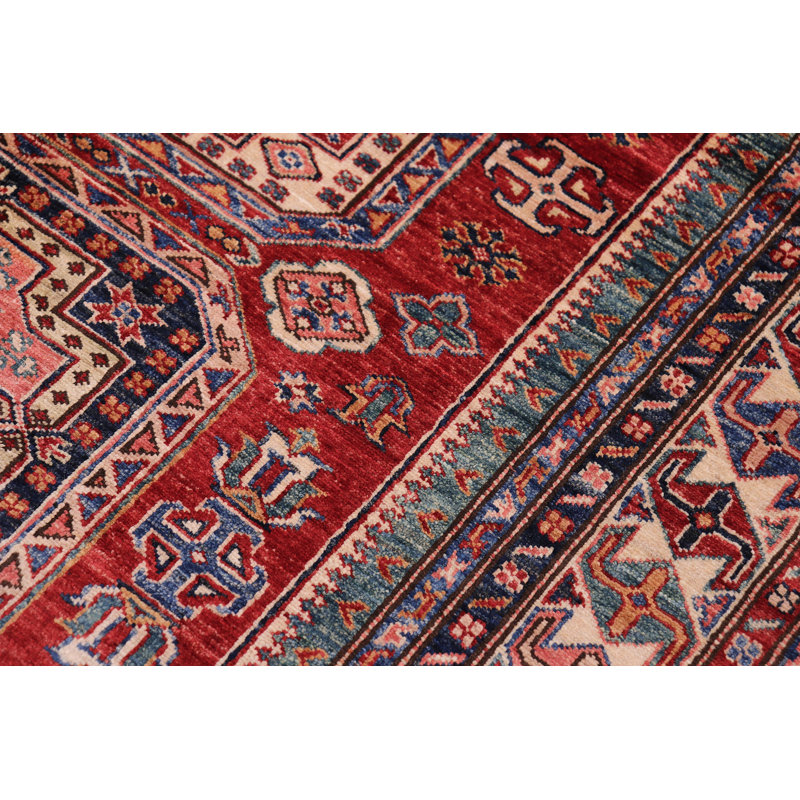 Tribal Gioni Marco Red/Beige Wool Rug - 4'10'' X 6'6''