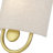 1 Light English Bronze ADA Sconce With Hand Crafted Oatmeal Fabric Shade With White Fabric Inside-71732292