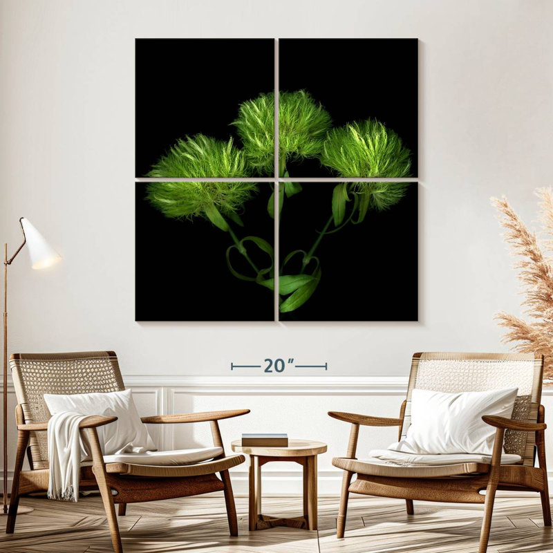 Harnek Green Pompons, H 57 po x l 57 po