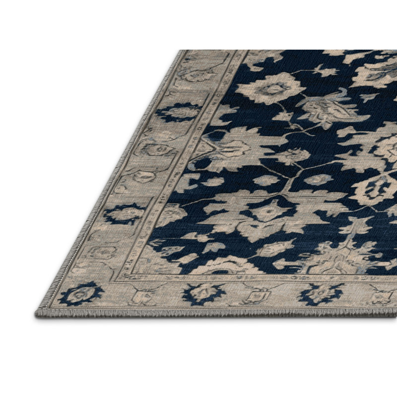Tapis gris lavable à la machine, Carré 3 pi