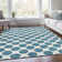 Premium Machine Washable Prisco Teal Rug