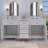 Taleka 72.59'' Double Bathroom Vanity with Engineered Stone Top