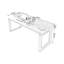 Bureau rectangulaire en bois massif noyer clair-108927763