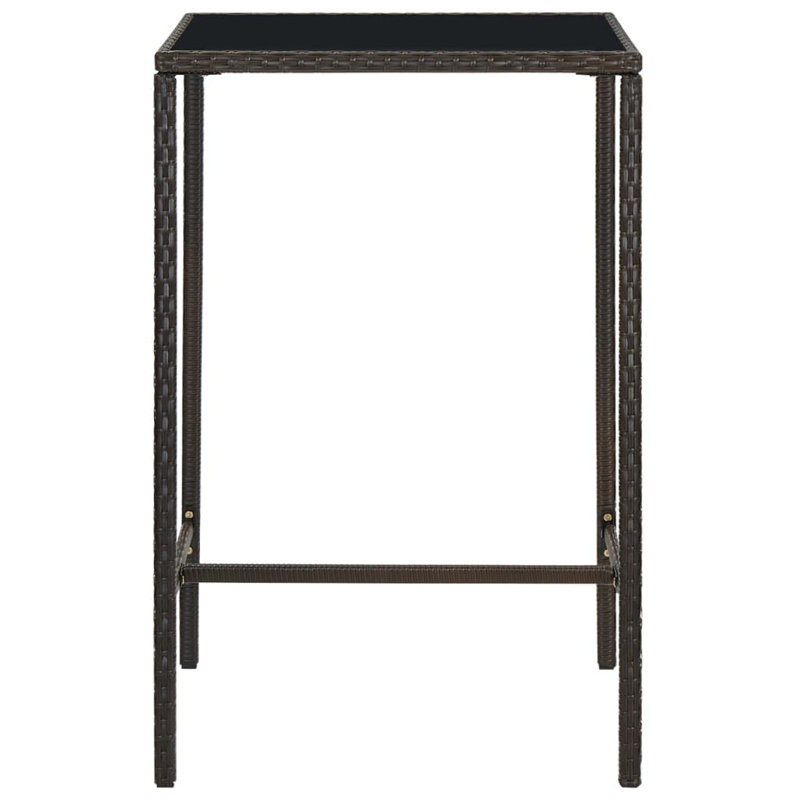 Mamers Bar Table, Brown, 27.6" L x 27.6" W x 39.4" H