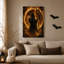 «Grim Reaper With Scythe in Fiery Ring», art mural sur toile-337487111