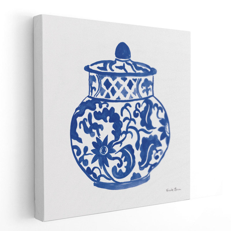Chinoiserie II - reproduction d'art sur toile, H 20 po x l 20 po