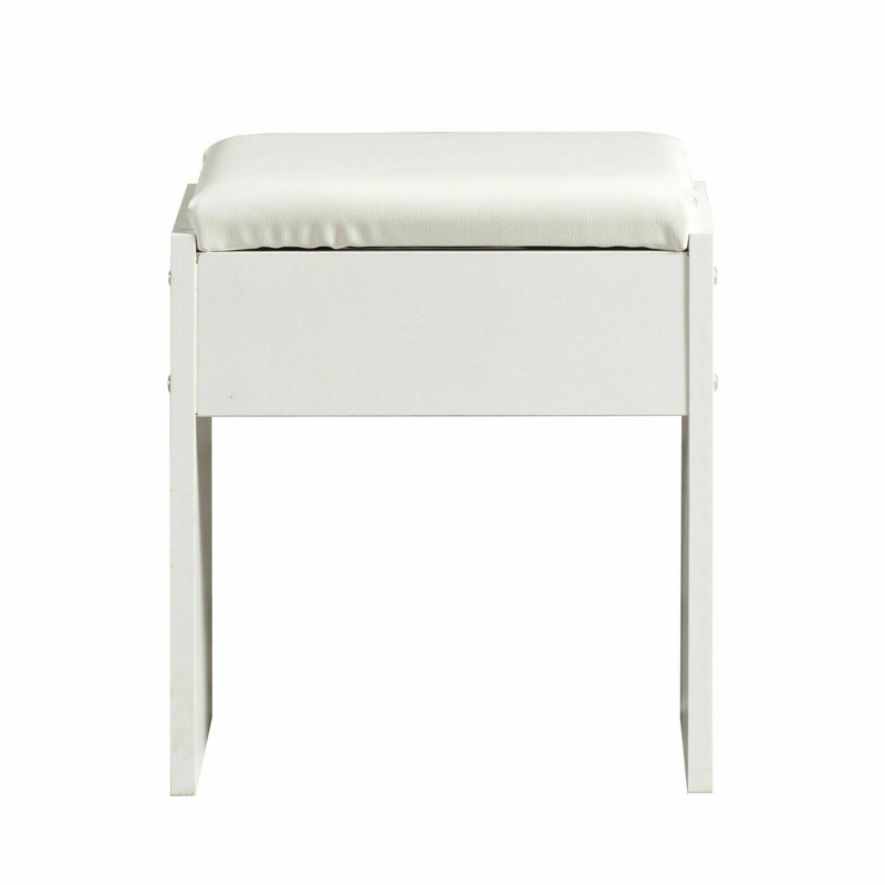 Manufactured Wood Accent Stool, White