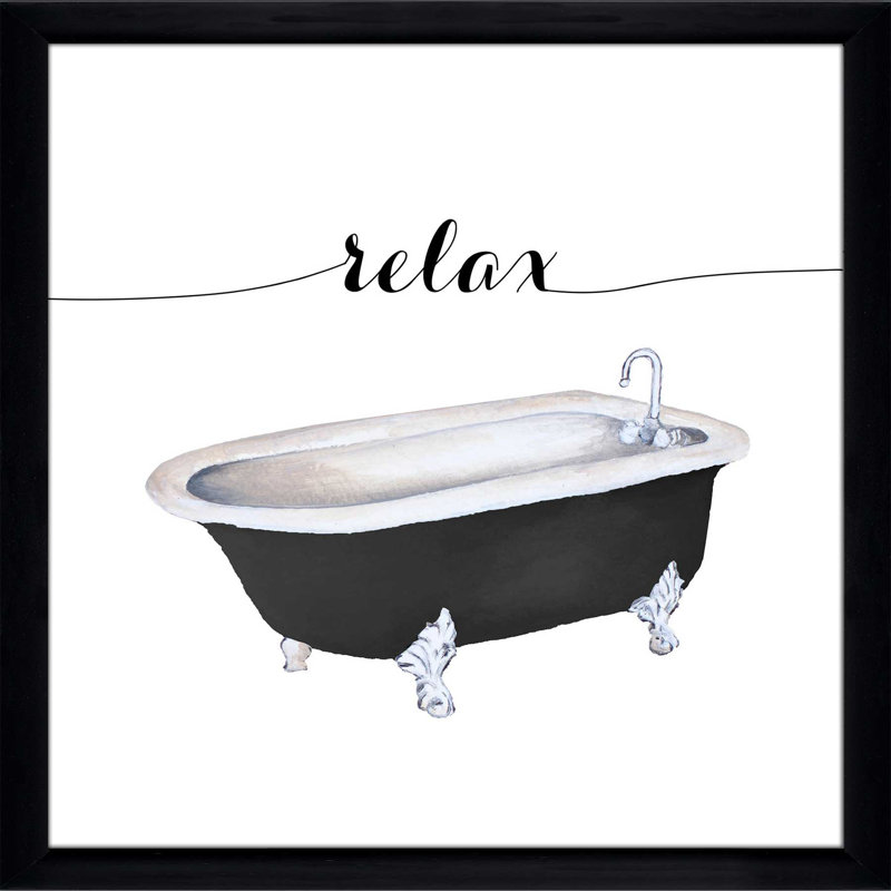 «Relax», impression, H 25,5 po x l 25,5 po x P 1 po, Cadre noir