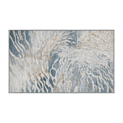 Machine Washable Gray Area Rug
