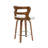 Swivel Upholstered Barstool With Wood Frame, Unfolding, Rubber Wood Legs-2122228487