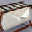 Heavy Duty 34" Extra Wide Luggage Rack with Zippered Laundry Bag,  (Walnut)
