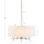Lustre blanc 5 lumières à abat-jour tambour-507133436