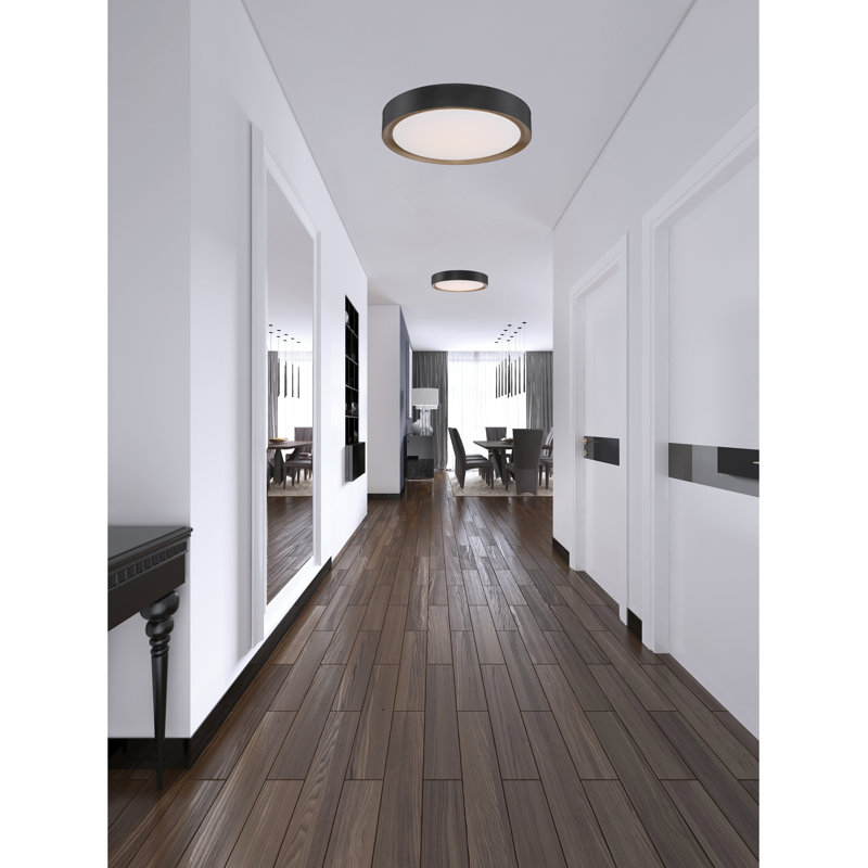 Plafonnier encastré à DEL 1 lumière Courtois, Noir mat, H 3,25 po x l 24 po x P 24 po, 4 000 K