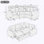 Canapé modulaire 3 pièces Harelda-1862507399