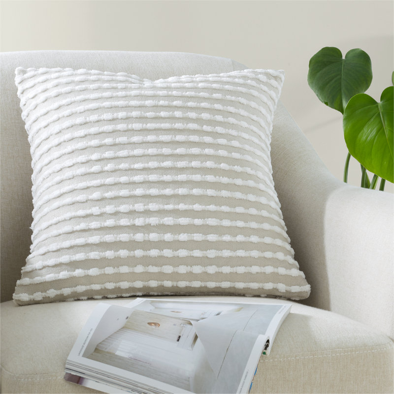 Stab Stitch Cushion Cover, Beige