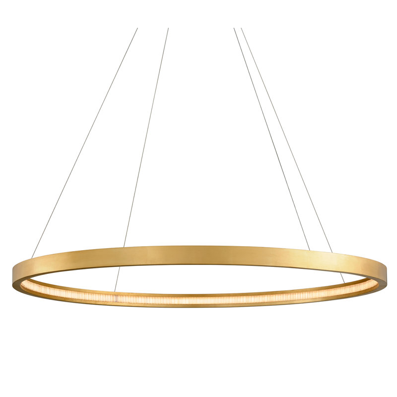 Jasmine 1 Light Chandelier, Gold Leaf, 114" H x 56" W x 56" D