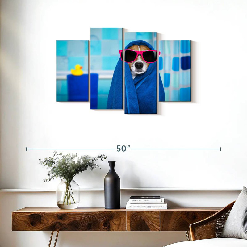 Ketti Jack Russell Bath Time, 22" H x 36" W